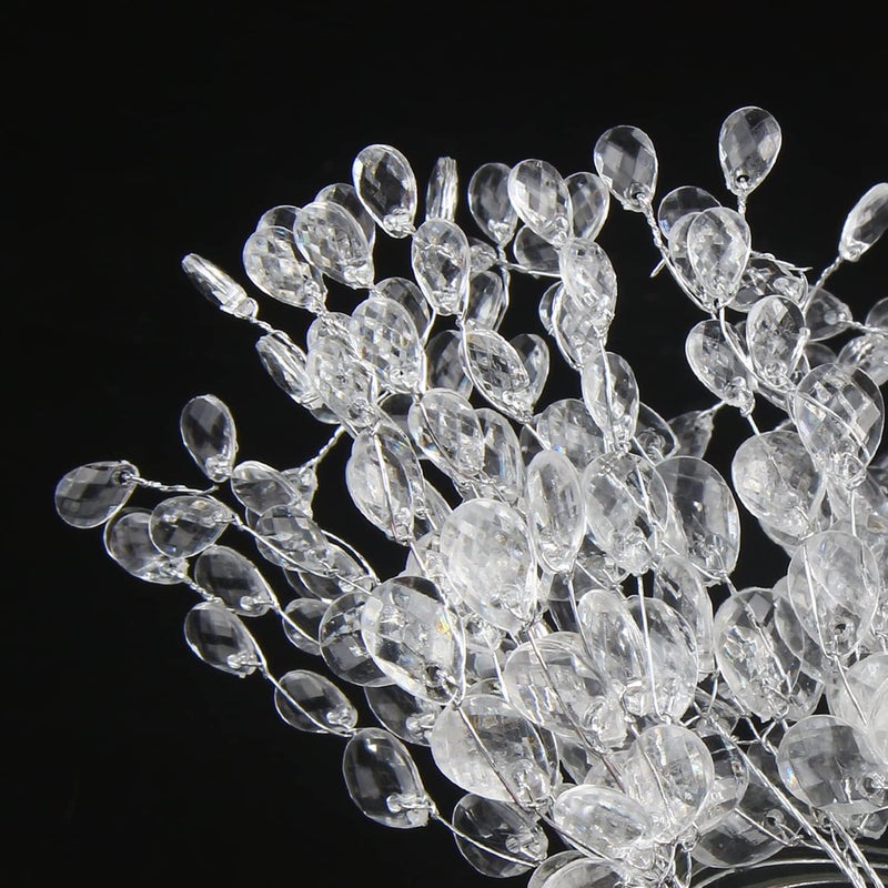 FOIMAS 50pcs Acrylic Bead Drop Stems Flower Bouquet Crystal Bud Branches Flower Twig Pick for Wedding Home Decoration Floral Decor Craft Supply - Image 3